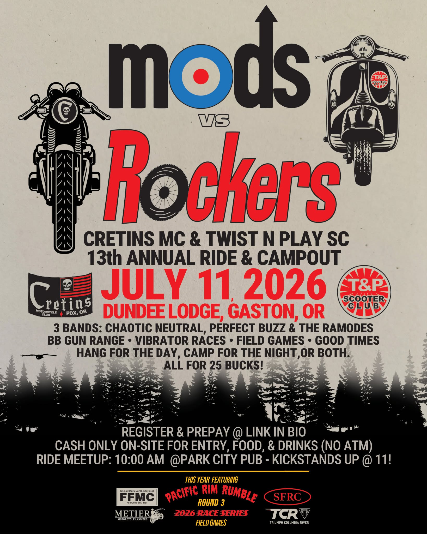 Mods v Rockers 2026 Flyer